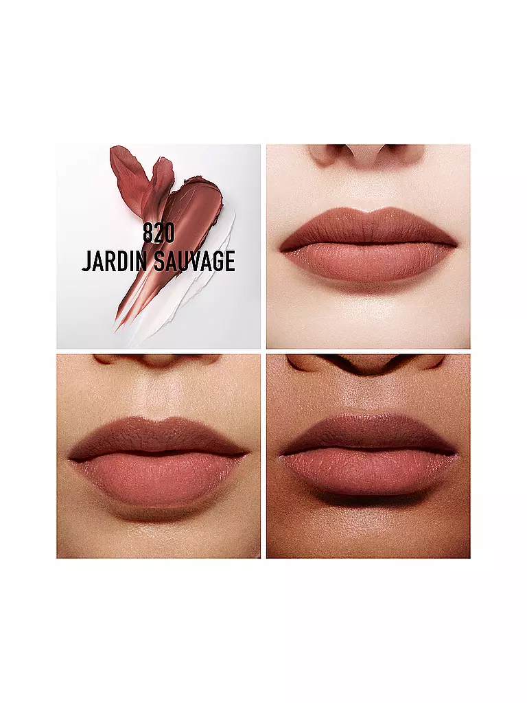 DIOR Lippenstift Rouge Dior Balm Matte 820 Jardin Sauvage braun
